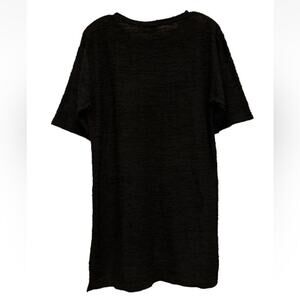 KEEPING NY EVERYWHERE KNYEW Shirt Mens Large Black Textured Designer Tee